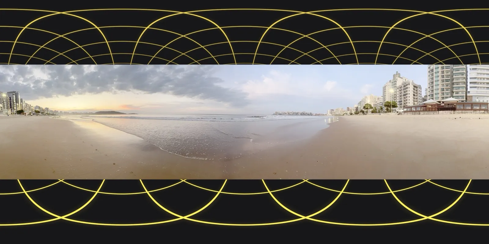 Clique para ver em 360° Imagem HDRI 360° de Praia do Morro (Holodeck)